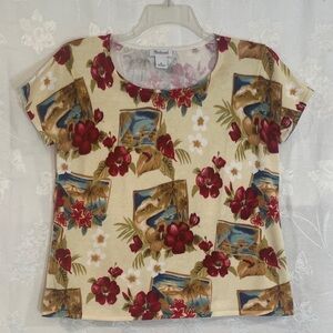 VINTAGE Westbound XL Multicolor Knit Top Vintage COTTON knit Sweater Preworn